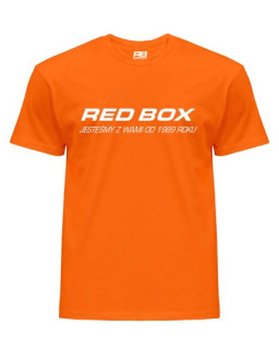 Koszulka bawełniana RED BOX 1989 - pomarańczowa