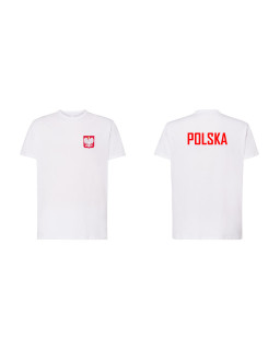 Koszulka bawełniana POLSKA - biała