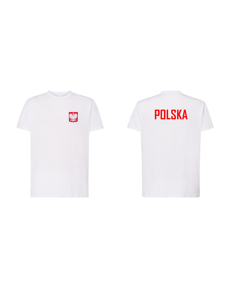 Koszulka bawełniana POLSKA - biała