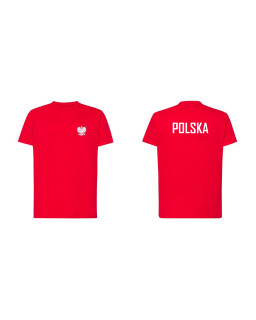 Koszulka bawełniana POLSKA - czerwona