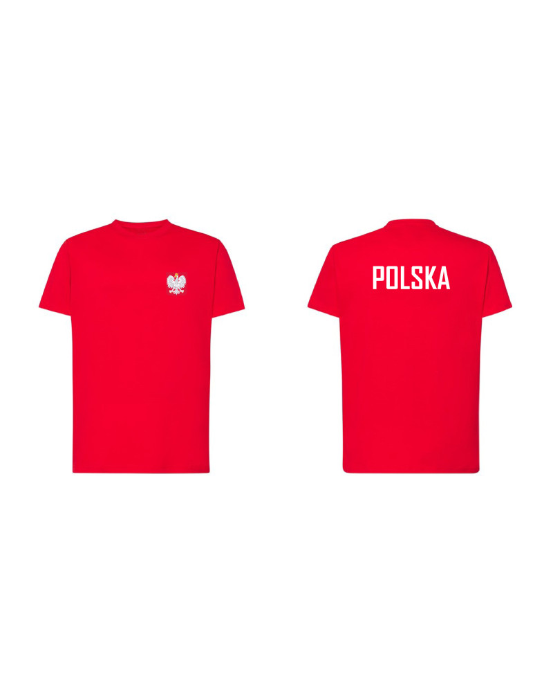Koszulka bawełniana POLSKA - czerwona