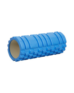 Niebieski roller do masażu z wypustkami RBSPORT - 33×13 cm