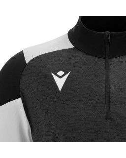Bluza treningowa Macron Izel czarna | Slim fit 1/4 zip