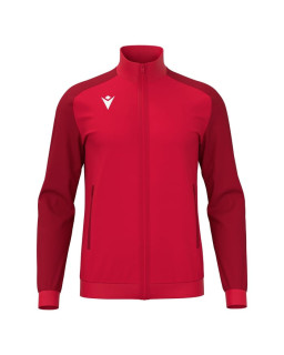 Bluza sportowa Macron Anubis czerwona | Pełny zamek Poly Dry