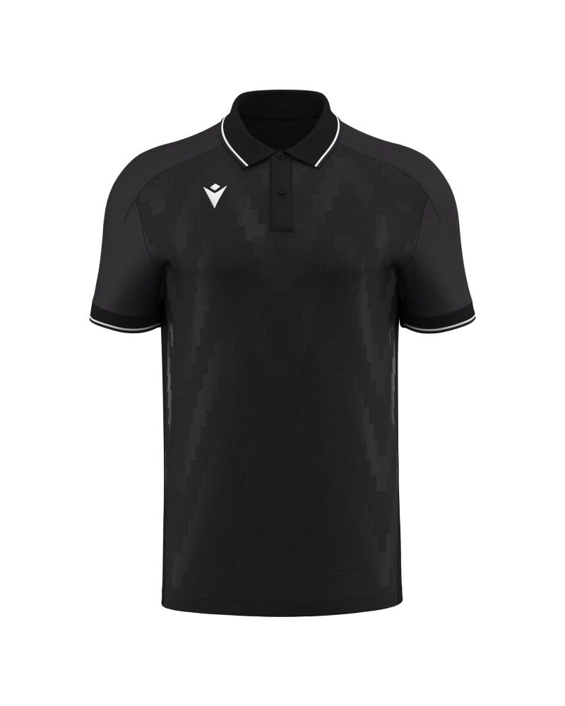 Macron Polo Echoes czarna – sportowa koszulka polo | Macron Polska