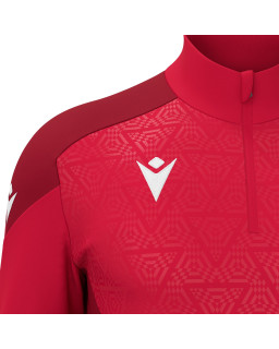 Bluza treningowa Macron Anduin czerwona | Krótki zamek 1/4